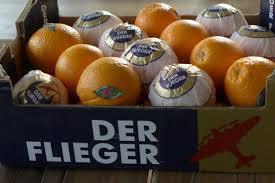Orangen Marke Flieger süß + klasse saftig im 10 kg Karton